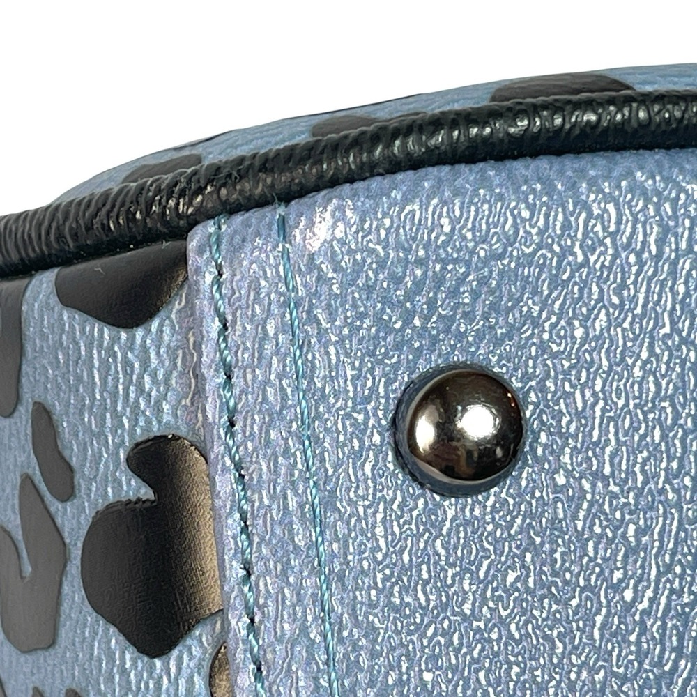 Von Dutch Blue Cheetah Blueberry Crush Mini Bowling Bag Y2K Style Vegan Crossbod - Picture 13 of 16